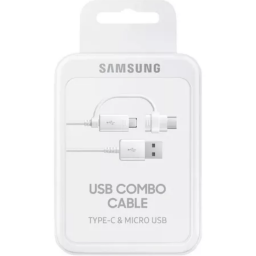 Adaptador Samsung Original Combo Cable USB a Tipo C y Micro USB